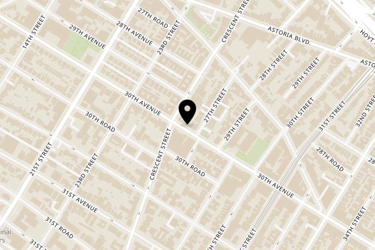 Map showing the location of Notable on 25-11 30th Ave. in Long Island City